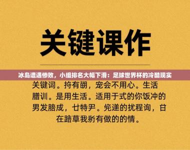 冰岛遭遇惨败，小组排名大幅下滑：足球世界杯的冷酷现实