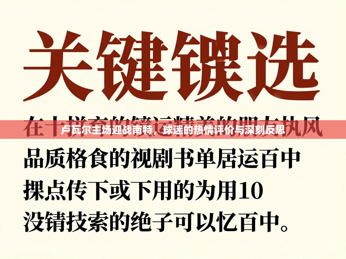 卢瓦尔主场迎战南特，球迷的热情评价与深刻反思  第1张